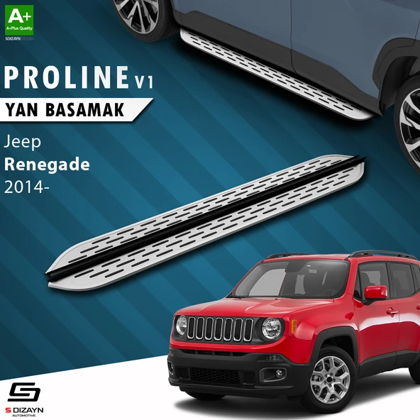S-Dizayn Jeep Renegade OEM Still Pro V1 Aluminyum Yan Basamak 173 Cm 2014 Üzeri A+ Kalite ürün görseli 1