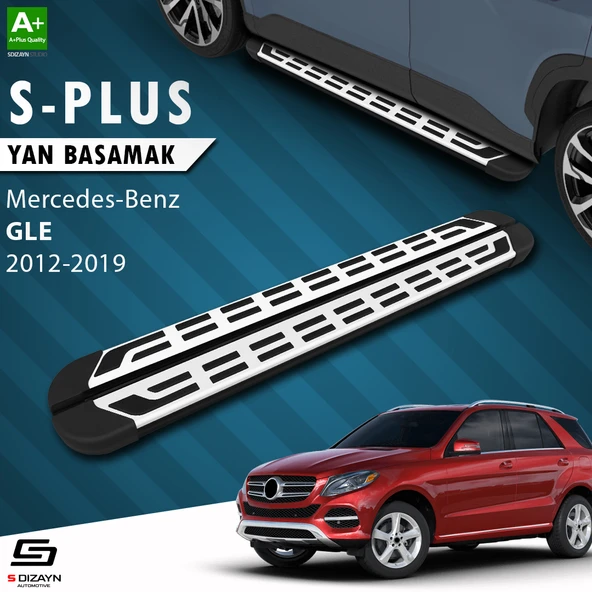 S-Dizayn Mercedes GLE W166 S-Plus Gri Yan Basamak 193 Cm 2012-2019 A+ Kalite ürün görseli 1