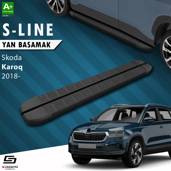 S-Dizayn Skoda Karoq S-Line Siyah Yan Basamak 173 Cm 2018 Üzeri A+ Kalite ürün görseli 1
