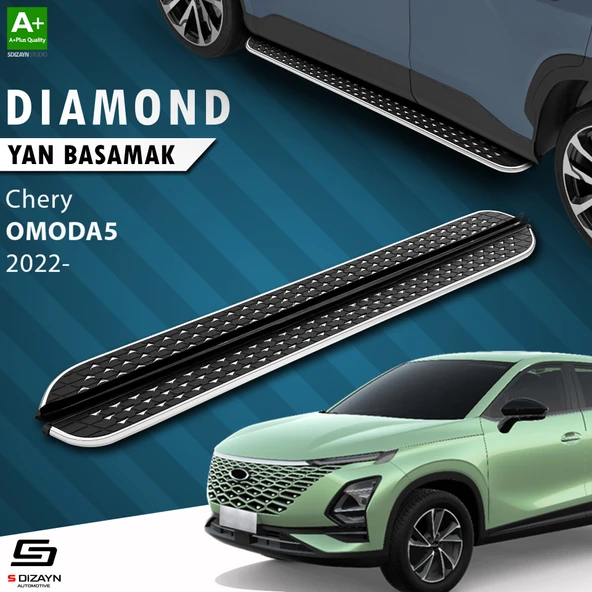 S-Dizayn Chery Omoda5 Diamond Krom Yan Basamak 183 Cm 2022 Üzeri A+ Kalite ürün görseli 1