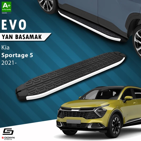 S-Dizayn Kia Sportage 5 Evo Aluminyum Yan Basamak 173 Cm 2021 Üzeri A+ Kalite ürün görseli 1