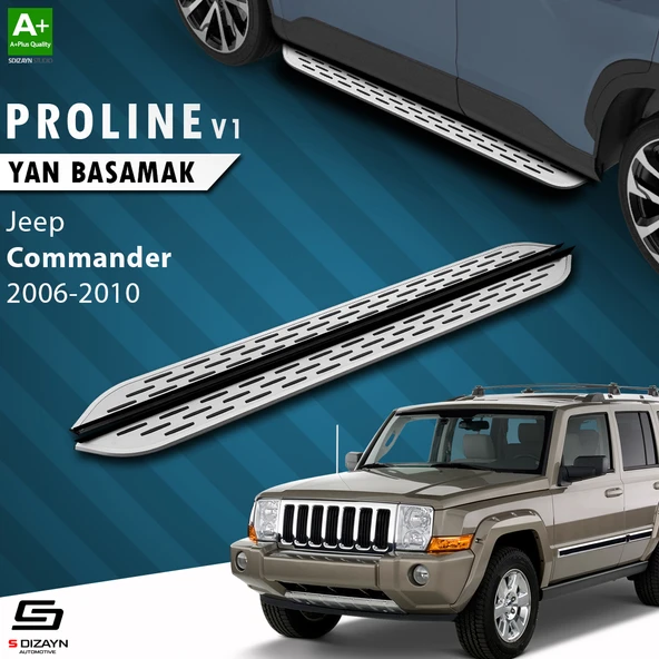 S-Dizayn Jeep Commander OEM Still Pro V1 Aluminyum Yan Basamak 173 Cm 2006-2010 A+ Kalite ürün görseli 1