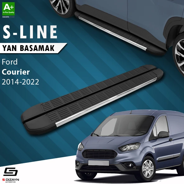 S-Dizayn Ford Courier S-Line Krom Yan Basamak 173 Cm 2014-2022 A+ Kalite ürün görseli 1