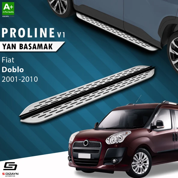 S-Dizayn Fiat Doblo OEM Still Pro V1 Aluminyum Yan Basamak 183 Cm 2001-2010 A+ Kalite ürün görseli 1