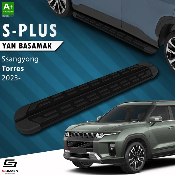 S-Dizayn Ssangyong Torres S-Plus Siyah Yan Basamak 183 Cm 2023 Üzeri A+ Kalite ürün görseli 1