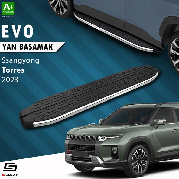 S-Dizayn Ssangyong Torres Evo Krom Yan Basamak 183 Cm 2023 Üzeri A+ Kalite ürün görseli 1
