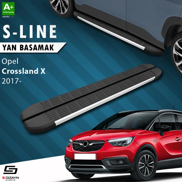 S-Dizayn Opel Crossland X S-Line Aluminyum Yan Basamak 173 Cm 2017 Üzeri A+ Kalite ürün görseli 1