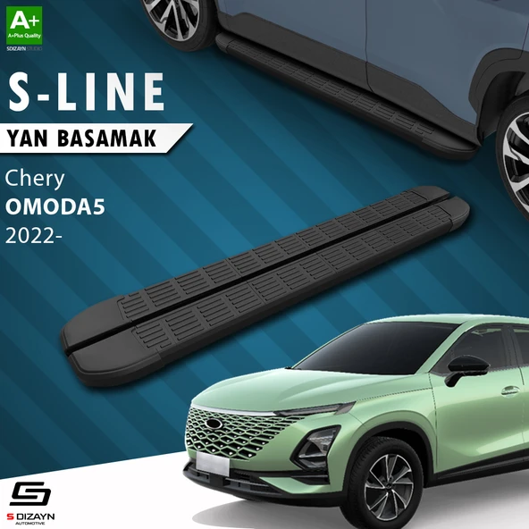 S-Dizayn Chery Omoda5 S-Line Siyah Yan Basamak 183 Cm 2022 Üzeri A+ Kalite ürün görseli 1