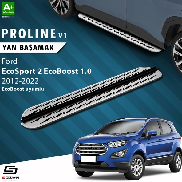 S-Dizayn Ford EcoSport 2 Ecoboost EcoBoost 1.0 OEM Still Pro V2 Aluminyum Yan Basamak 173 Cm 2012-2022 A+ Kalite ürün görseli 1