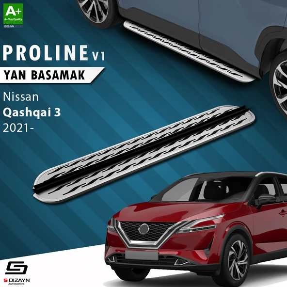 S-Dizayn Nissan Qashqai 3 OEM Still Pro V2 Aluminyum Yan Basamak 173 Cm 2021 Üzeri A+ Kalite ürün görseli 1