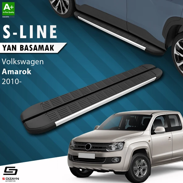 S-Dizayn VW Amarok S-Line Aluminyum Yan Basamak 203 Cm 2010-2023 A+ Kalite ürün görseli 1