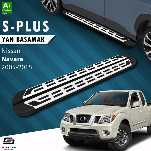 S-Dizayn Nissan Navara 2 S-Plus Gri Yan Basamak 203 Cm 2005-2015 A+ Kalite ürün görseli 1