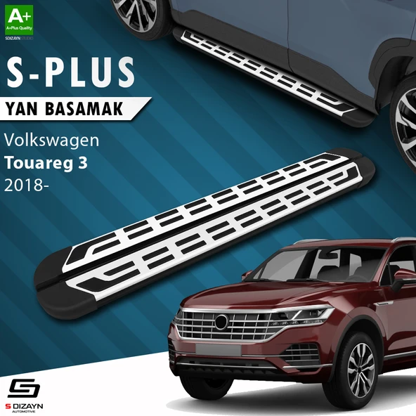 S-Dizayn VW Touareg 3 S-Plus Gri Yan Basamak 193 Cm 2018 Üzeri A+ Kalite ürün görseli 1