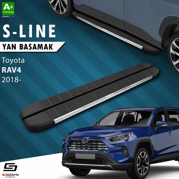 S-Dizayn Toyota RAV 4 5 S-Line Krom Yan Basamak 173 Cm 2018 Üzeri A+ Kalite ürün görseli 1