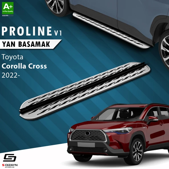 S-Dizayn Toyota Corolla Cross OEM Still Pro V2 Aluminyum Yan Basamak 183 Cm 2022 Üzeri A+ Kalite ürün görseli 1