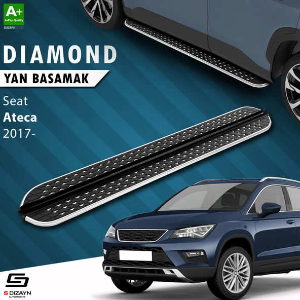 S-Dizayn Seat Ateca Diamond Krom Yan Basamak 173 Cm 2017 Üzeri A+ Kalite ürün görseli 1