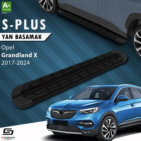 S-Dizayn Opel Grandland X S-Plus Siyah Yan Basamak 183 Cm 2017-2024 A+ Kalite ürün görseli 1