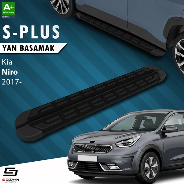 S-Dizayn Kia Niro S-Plus Siyah Yan Basamak 183 Cm 2017 Üzeri A+ Kalite ürün görseli 1