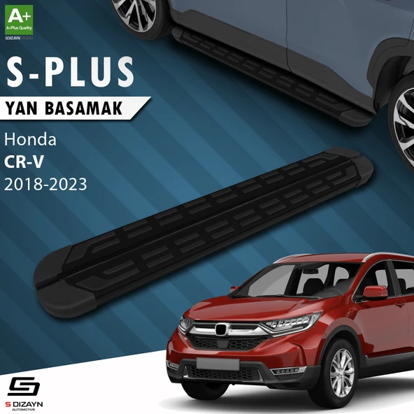 S-Dizayn Honda CR-V 5 S-Plus Siyah Yan Basamak 173 Cm 2018-2022 A+ Kalite ürün görseli 1