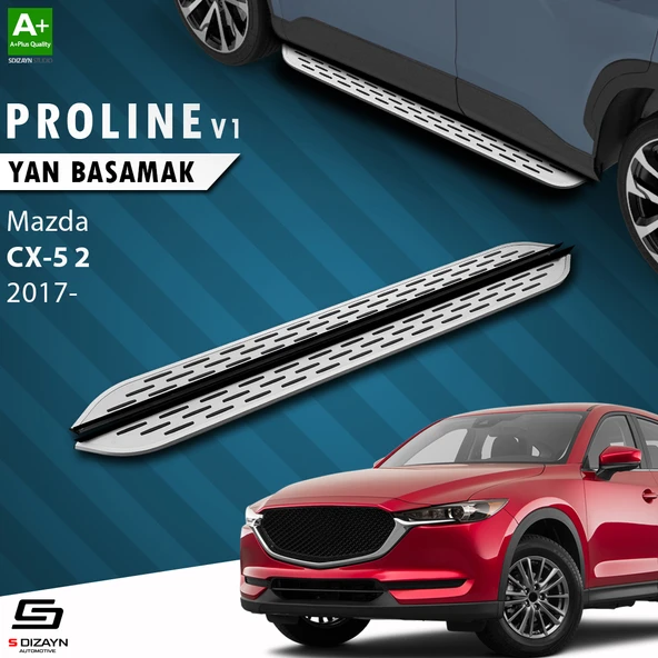 S-Dizayn Mazda CX-5 2 OEM Still Pro V1 Aluminyum Yan Basamak 183 Cm 2017 Üzeri A+ Kalite ürün görseli 1