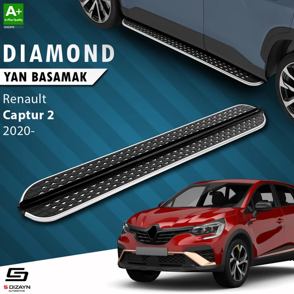 S-Dizayn Renault Captur 2 Diamond Krom Yan Basamak 183 Cm 2020 Üzeri A+ Kalite ürün görseli 1