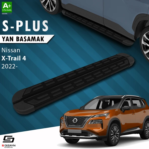 S-Dizayn Nissan X-Trail T33 S-Plus Siyah Yan Basamak 183 Cm 2022 Üzeri A+ Kalite ürün görseli 1