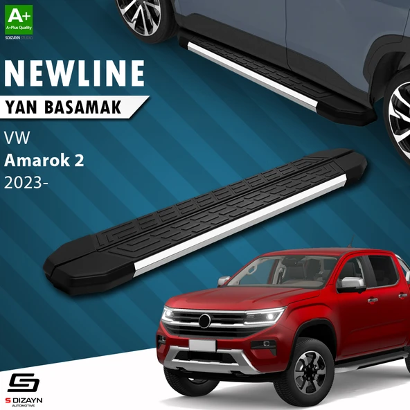 S-Dizayn VW Amarok 2 NewLine Krom Yan Basamak 203 Cm 2023 Üzeri A+ Kalite ürün görseli 1