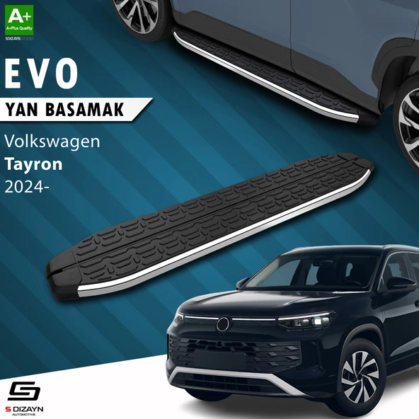 S-Dizayn VW Tayron 2 Evo Krom Yan Basamak 193 Cm 2024 Üzeri A+ Kalite ürün görseli 1