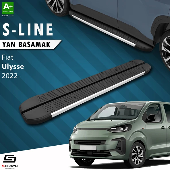 S-Dizayn Fiat Ulysse Kısa Şase S-Line Aluminyum Yan Basamak 213 Cm 2022 Üzeri A+ Kalite ürün görseli 1