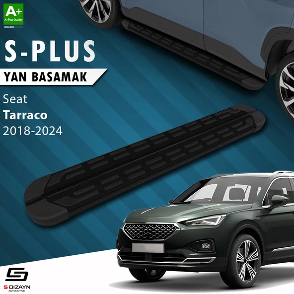 S-Dizayn Seat Tarraco S-Plus Siyah Yan Basamak 193 Cm 2018-2024 A+ Kalite ürün görseli 1