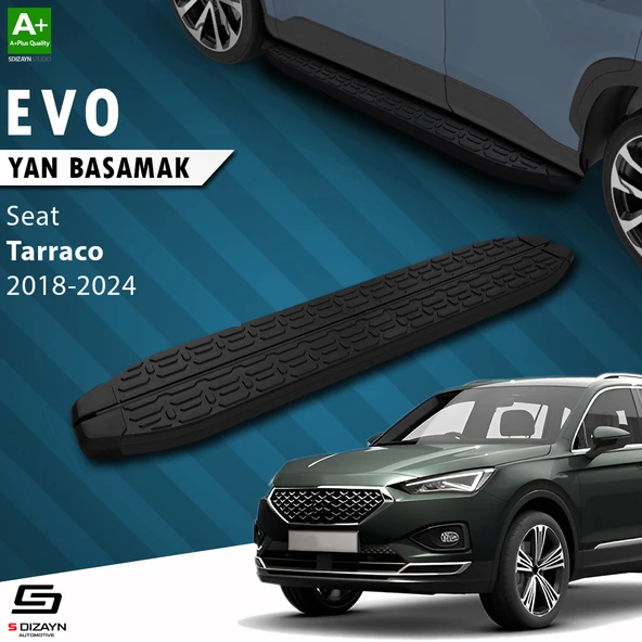 S-Dizayn Seat Tarraco Evo Siyah Yan Basamak 193 Cm 2018-2024 A+ Kalite ürün görseli 1