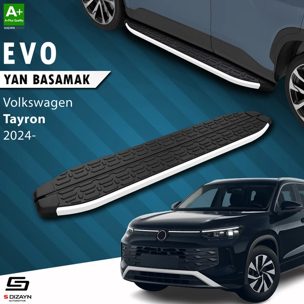 S-Dizayn VW Tayron 2 Evo Aluminyum Yan Basamak 193 Cm 2024 Üzeri A+ Kalite ürün görseli 1