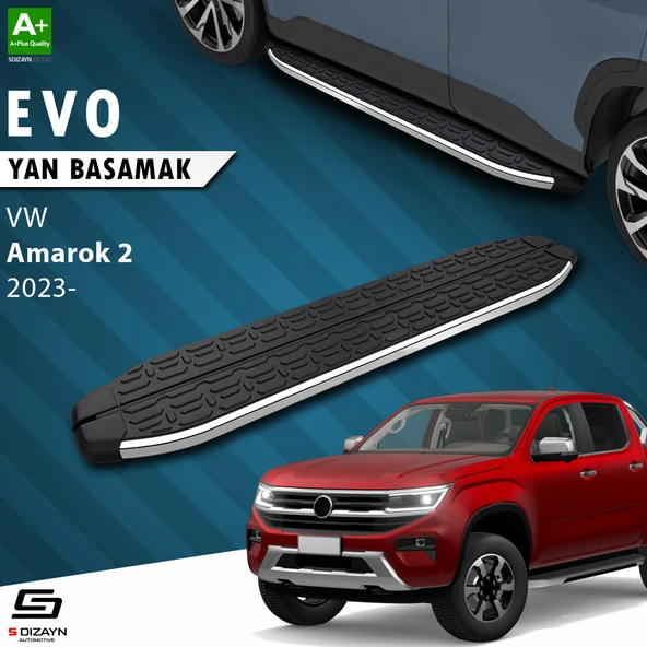 S-Dizayn VW Amarok 2 Evo Krom Yan Basamak 203 Cm 2023 Üzeri A+ Kalite ürün görseli 1