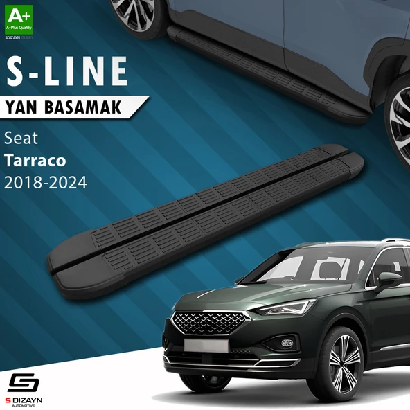 S-Dizayn Seat Tarraco S-Line Siyah Yan Basamak 193 Cm 2018-2024 A+ Kalite ürün görseli 1