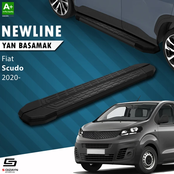 S-Dizayn Fiat Scudo 3 Kısa Şase NewLine Siyah Yan Basamak 213 Cm 2020 Üzeri A+ Kalite ürün görseli 1