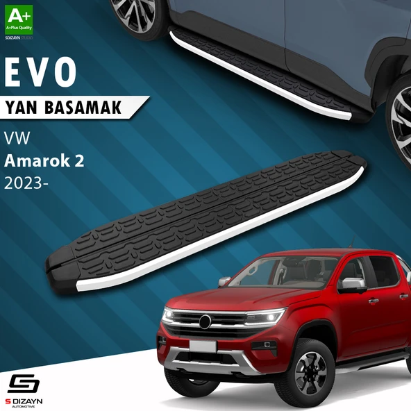 S-Dizayn VW Amarok 2 Evo Aluminyum Yan Basamak 203 Cm 2023 Üzeri A+ Kalite ürün görseli 1