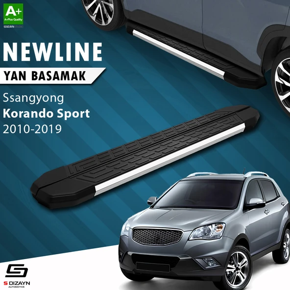 S-Dizayn Ssangyong Korando Sport NewLine Krom Yan Basamak 203 Cm 2010-2019 A+ Kalite ürün görseli 1