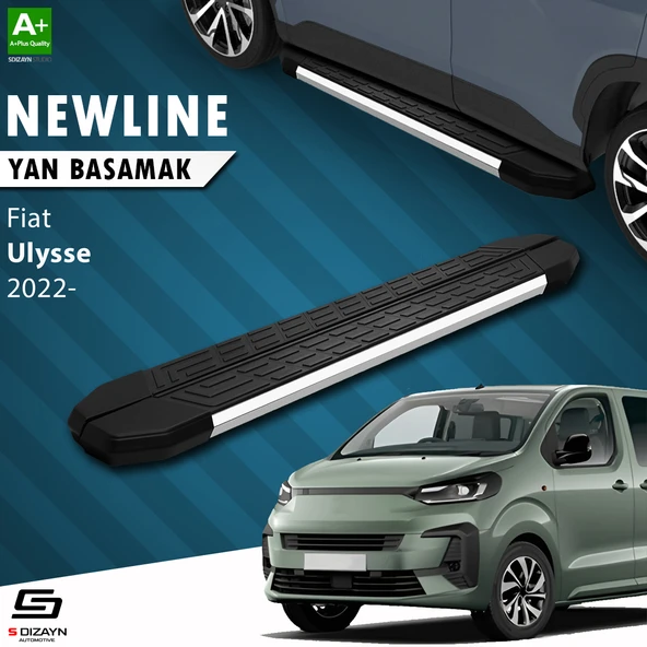 S-Dizayn Fiat Ulysse Kısa Şase NewLine Krom Yan Basamak 213 Cm 2022 Üzeri A+ Kalite ürün görseli 1