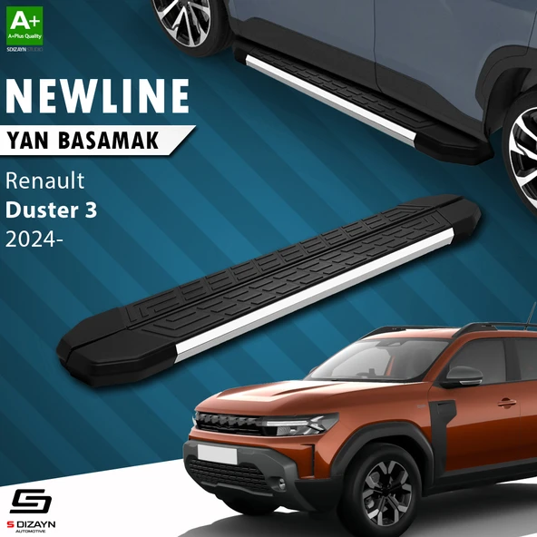 S-Dizayn Renault Duster 3 NewLine Krom Yan Basamak 183 Cm 2024 Üzeri A+ Kalite ürün görseli 1