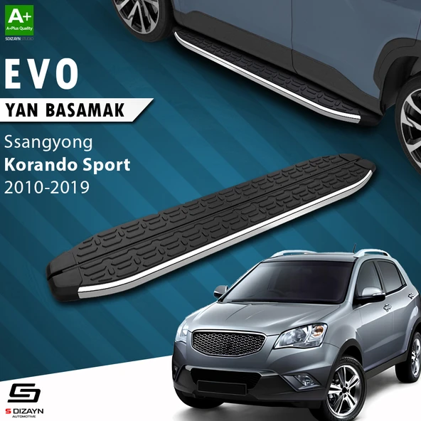 S-Dizayn Ssangyong Korando Sport Evo Krom Yan Basamak 203 Cm 2010-2019 A+ Kalite ürün görseli 1