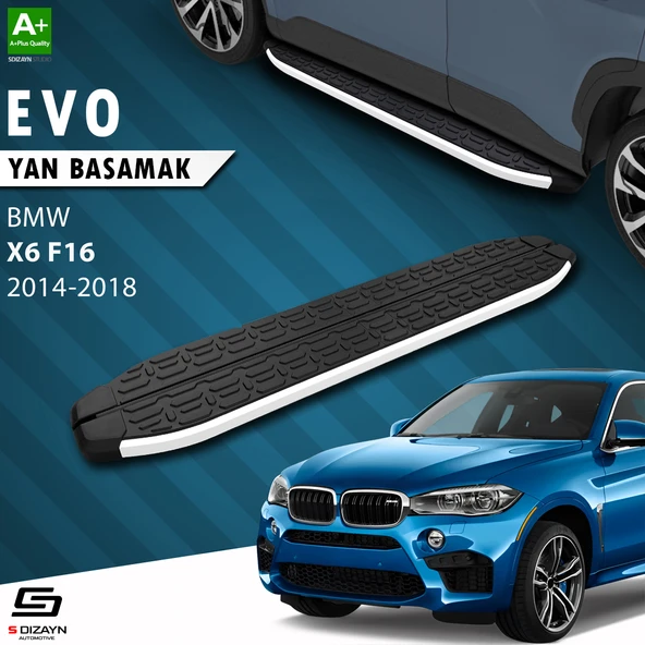 S-Dizayn Bmw X6 F16 Evo Aluminyum Yan Basamak 193 Cm 2014-2018 A+ Kalite ürün görseli 1