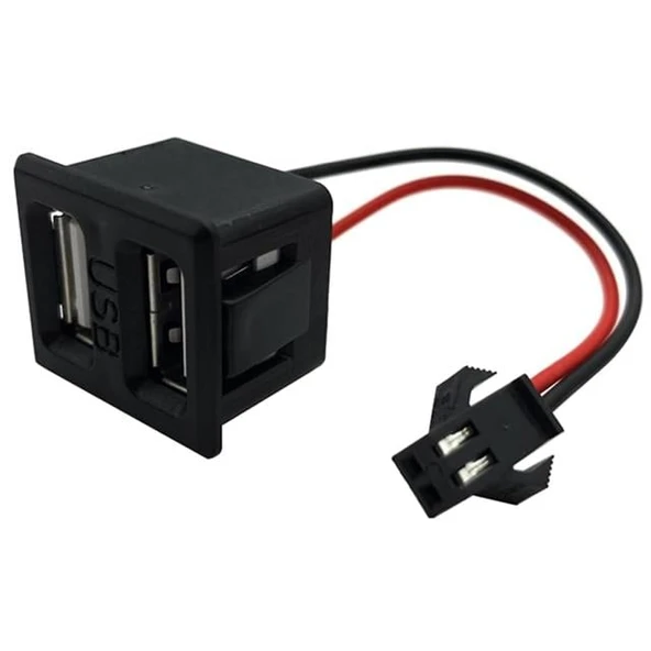 IC-266T-4 Pano Tip Kare Type-C + USB Şarj Soketi Bağlantı Modülü ürün görseli 1