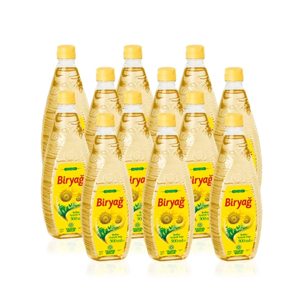 Biryağ Ayçiçek Yağı 500 ml Pet Ambalaj (12'li  Paket) ürün görseli 1