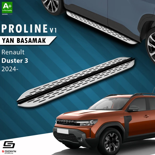 S-Dizayn Renault Duster 3 OEM Still Pro V1 Aluminyum Yan Basamak 183 Cm 2024 Üzeri A+ Kalite ürün görseli 1