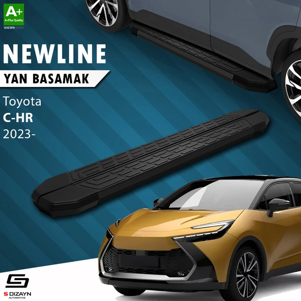 S-Dizayn Toyota C-HR 2 NewLine Siyah Yan Basamak 173 Cm 2023 Üzeri A+ Kalite ürün görseli 1