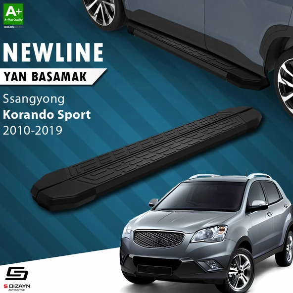 S-Dizayn Ssangyong Korando Sport NewLine Siyah Yan Basamak 203 Cm 2010-2019 A+ Kalite ürün görseli 1