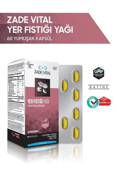 Zade Vital Yer Fıstığı Yağı Blister 60 Kapsül ürün görseli 1