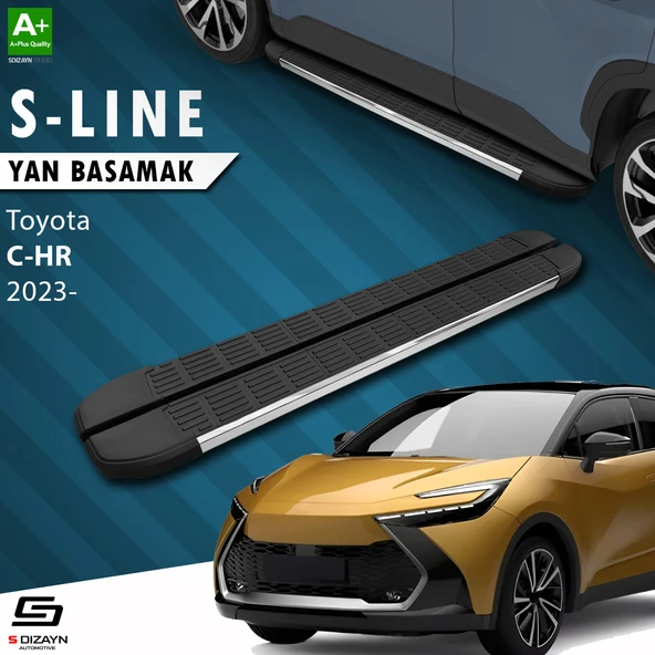S-Dizayn Toyota C-HR 2 S-Line Krom Yan Basamak 173 Cm 2023 Üzeri A+ Kalite ürün görseli 1