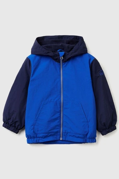 United Colors of Benetton Erkek Bebek 2IGGGN03X-25K Yağmurluk Mavi ürün görseli 1