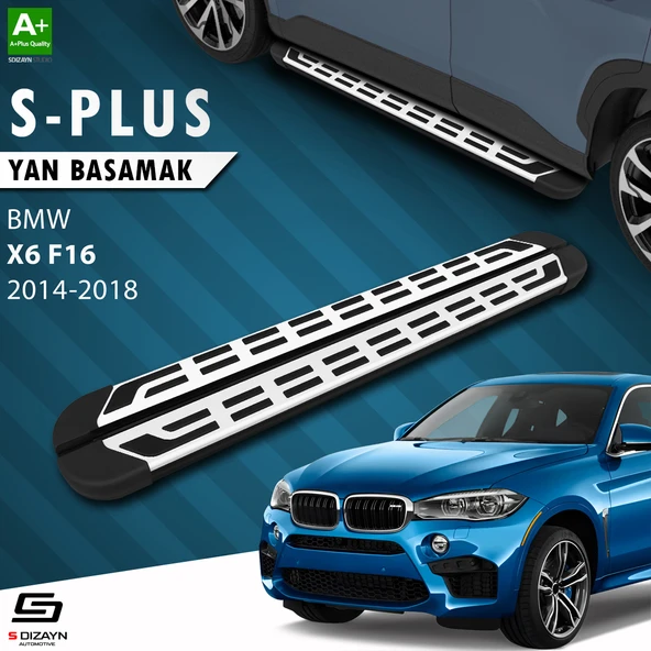 S-Dizayn Bmw X6 F16 S-Plus Gri Yan Basamak 193 Cm Etekli 2014-2018 A+ Kalite ürün görseli 1